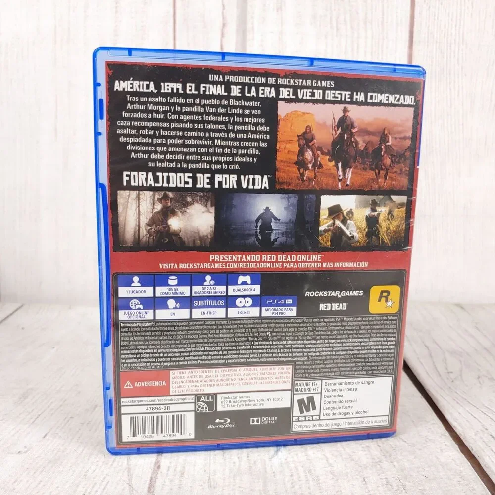 Red Dead Redemption II Sony PS4 Video Game 2 Disc Set Action Western TESTED